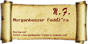 Morgenbeszer Fedóra névjegykártya